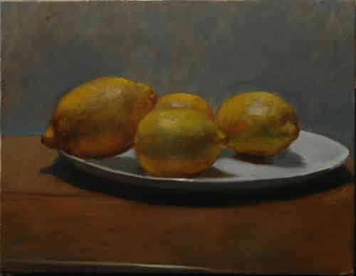 CITRONS HST 27 X 35 CM (VENDU) - © Christophe Thiry, peintre