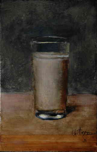 VERRE DE LAIT HST 35X22 CM (VENDU) - © Christophe Thiry, peintre