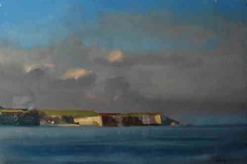 LES FALAISES A YPORT HSP (VENDU) - © Christophe Thiry, peintre