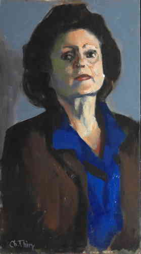 PORTRAIT D UNE INCONNUE HSP (VENDU) - © Christophe Thiry, peintre